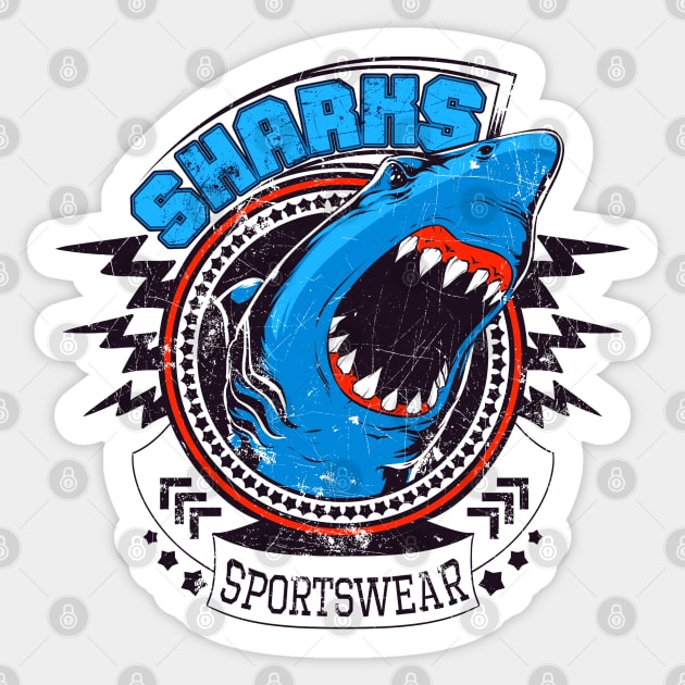 Sharks Sports Wear Sticker by Animox